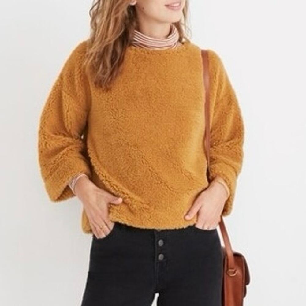 Madewell Superfurry Top in Vintage Gold, XS